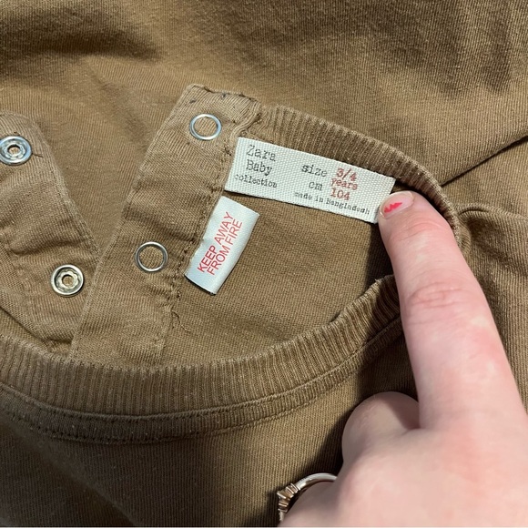 Zara Kids Size 3-4 years Dino Dinosaur Long Sleeve T-Shirt - Picture 5 of 6